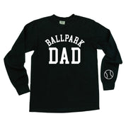 Ballpark Dad (wd) - LONG SLEEVE Comfort Colors Tee Little Mama Shirt Shop