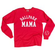 Ballpark Mama (wd) - LONG SLEEVE Comfort Colors Tee Little Mama Shirt Shop