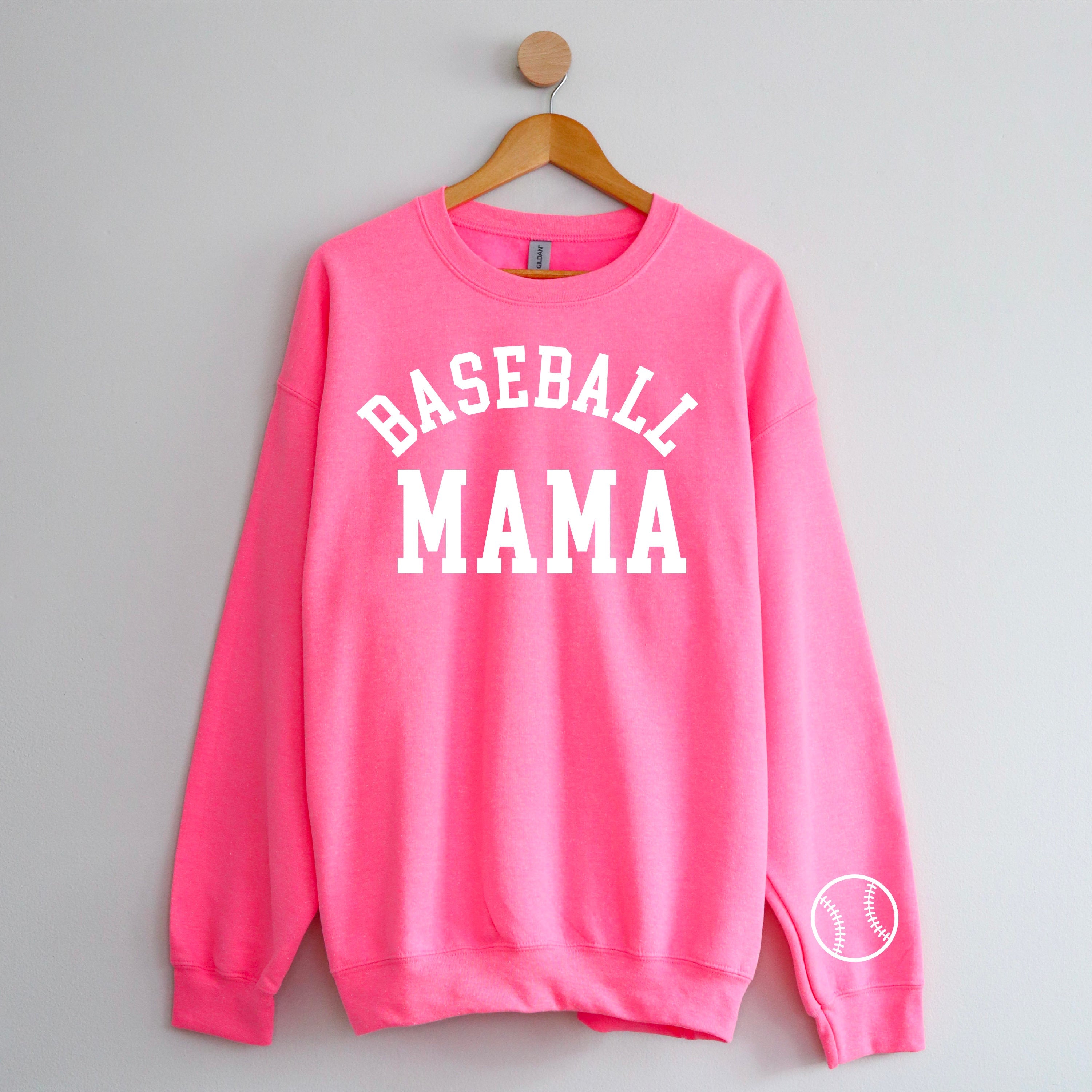 Baseball Mama (wd) - BASIC Fleece Little Mama Shirt Shop LLC
