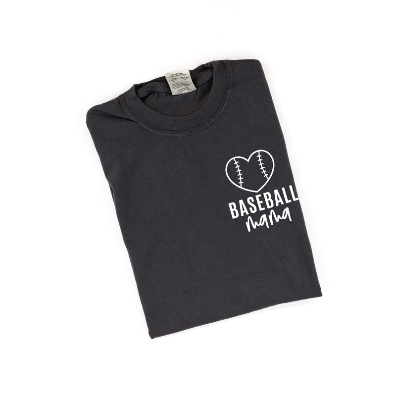Baseball Mama - Pocket Design - SHORT SLEEVE COMFORT COLORS TEE