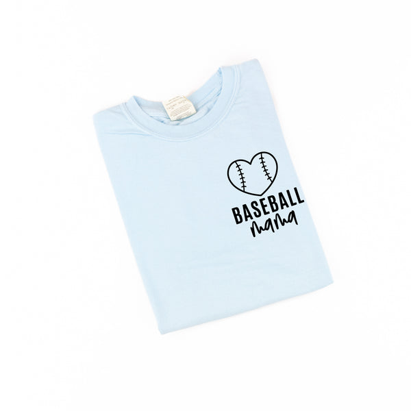Baseball Mama - Pocket Design - SHORT SLEEVE COMFORT COLORS TEE