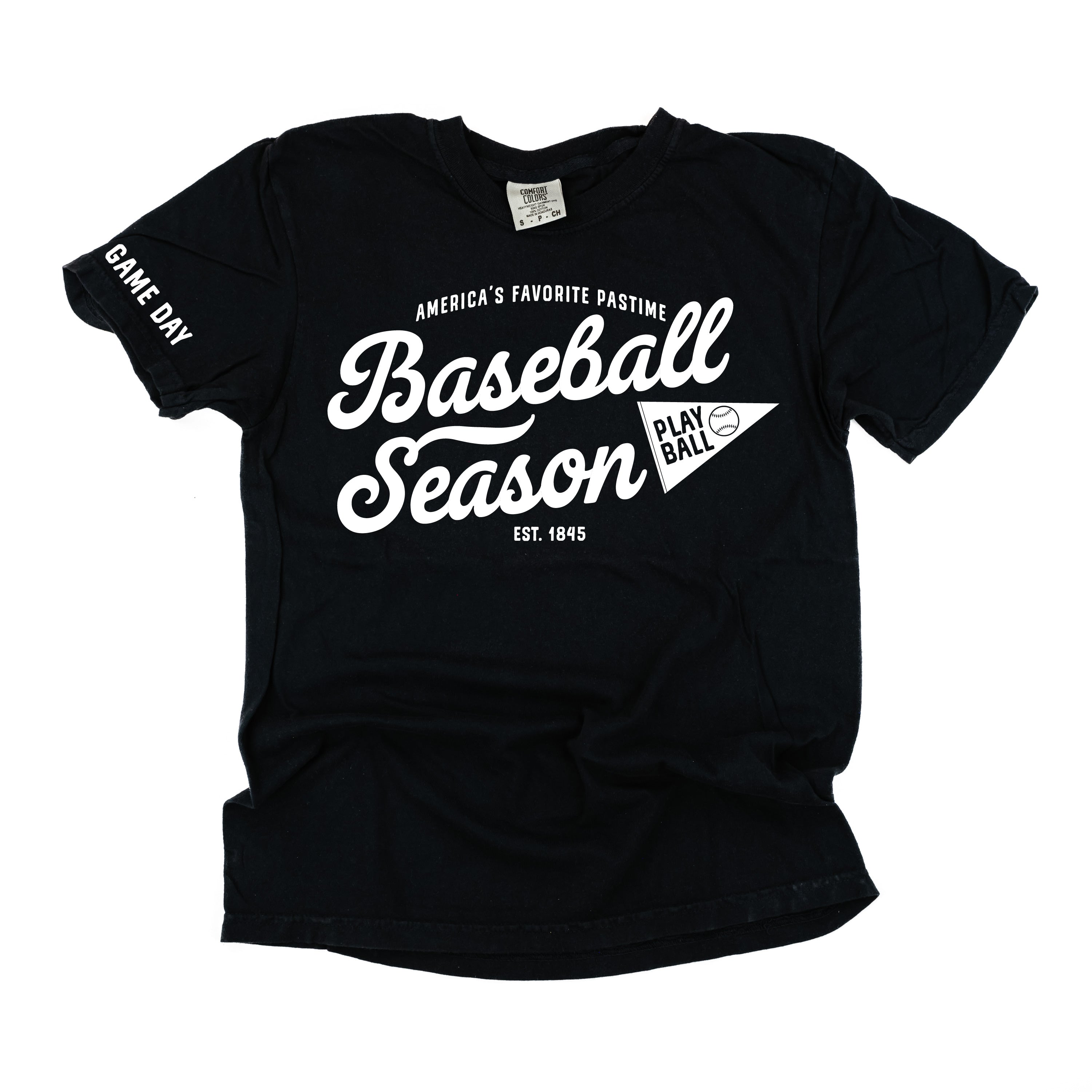 Baseball Season Est. 1845 - Custom Number - Comfort Colors Tee
