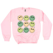3x3 - St. Patrick's Day Smilies - BASIC Fleece Little Mama Shirt Shop LLC