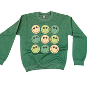 3x3 - St. Patrick's Day Smilies - BASIC Fleece Little Mama Shirt Shop LLC