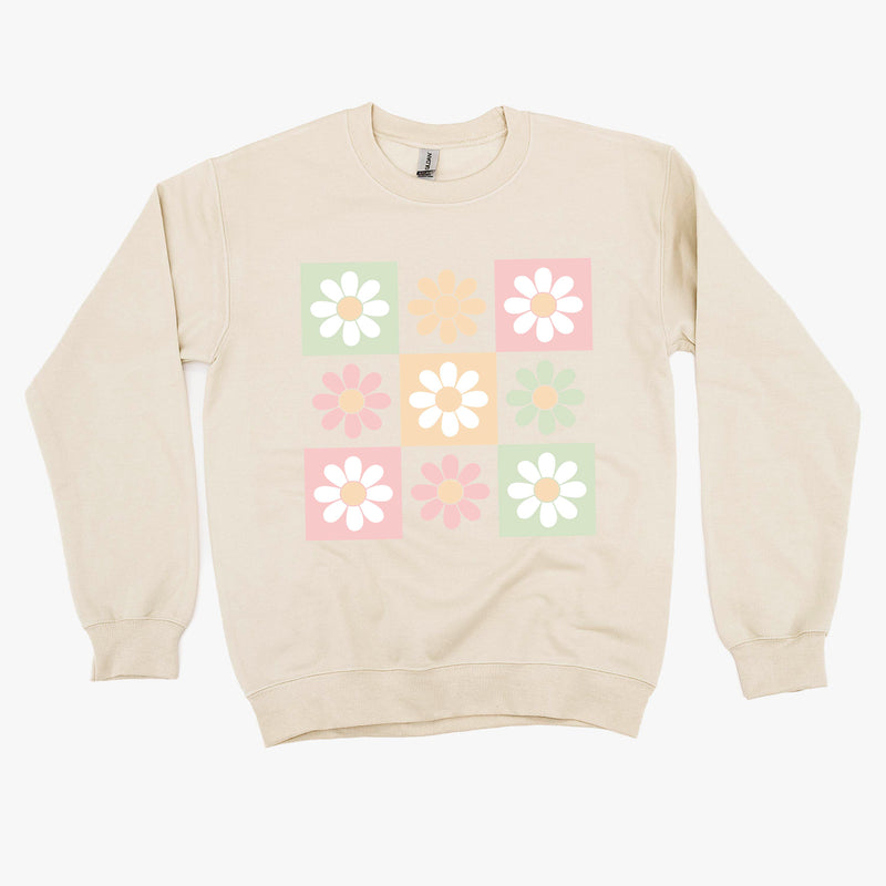 basic_fleece_3x3_checker_board_flowers_little_mama_shirt_shop
