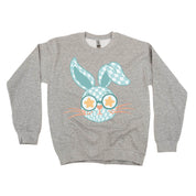 Blue Checkered Bunny - BASIC Fleece Little Mama Shirt Shop LLC