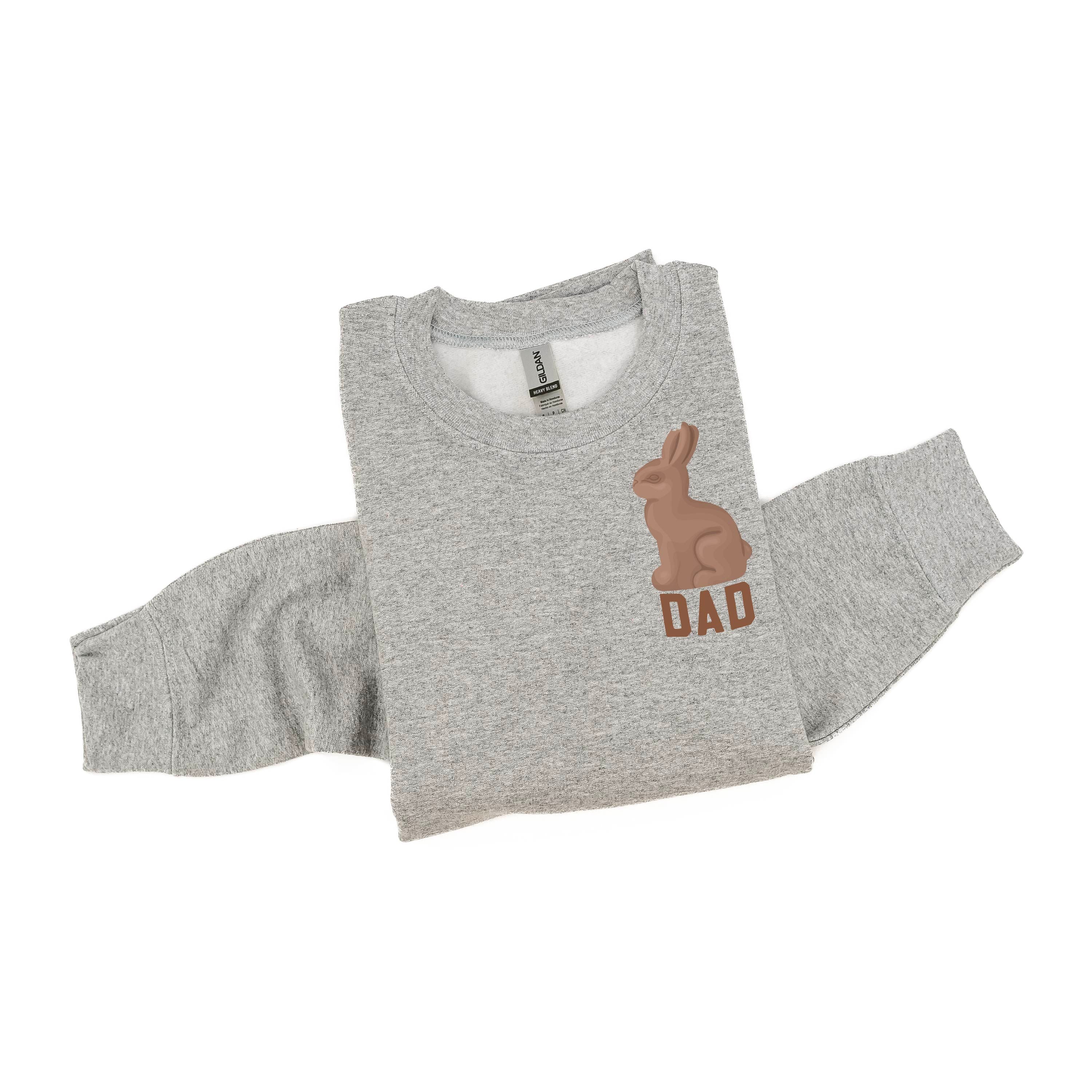 Dad - Chocolate Bunny (pocket) - BASIC Fleece Little Mama Shirt Shop LLC