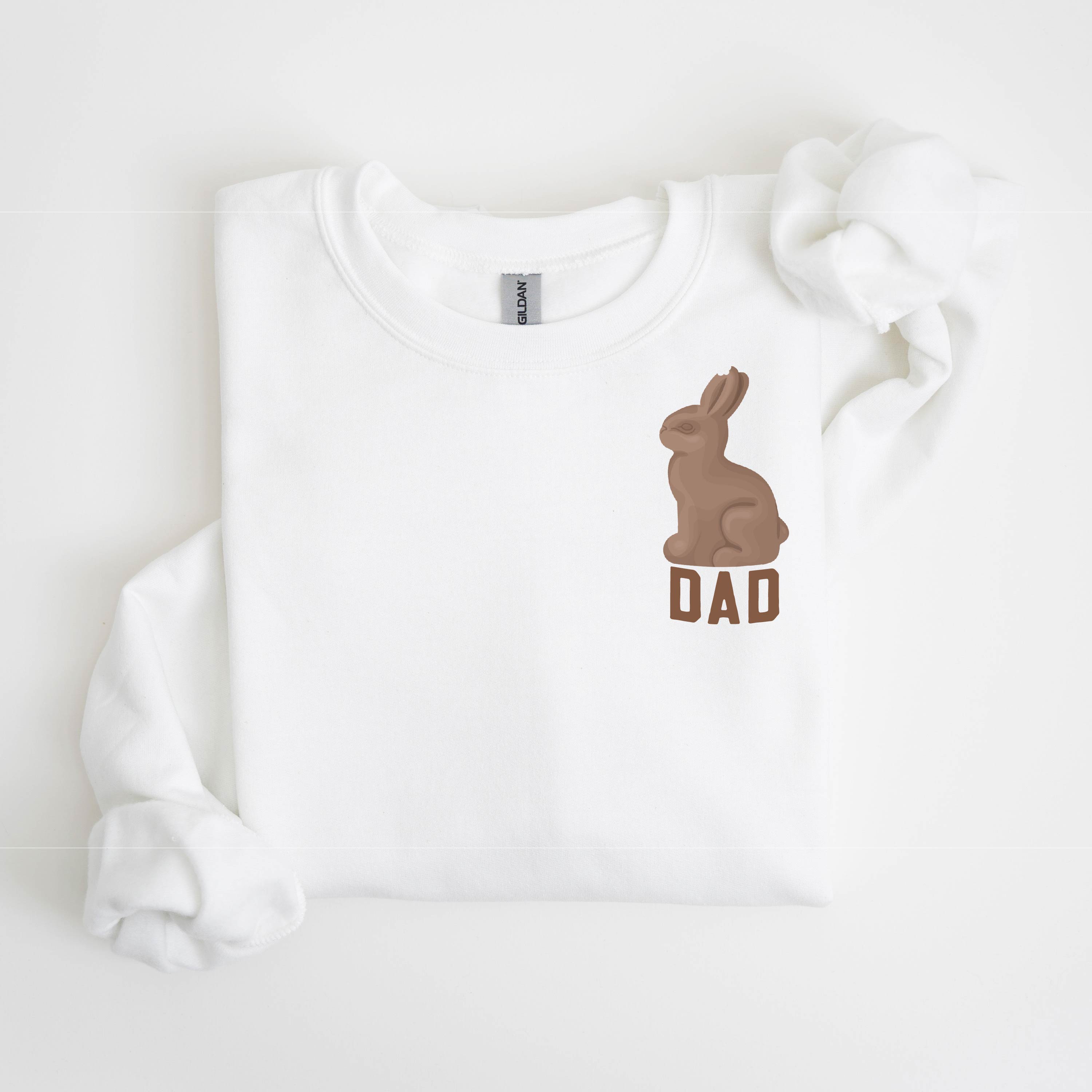 Dad - Chocolate Bunny (pocket) - BASIC Fleece Little Mama Shirt Shop LLC