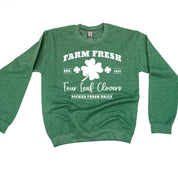 Farm Fresh Four Leaf Clovers - BASIC Fleece Little Mama Shirt Shop LLC