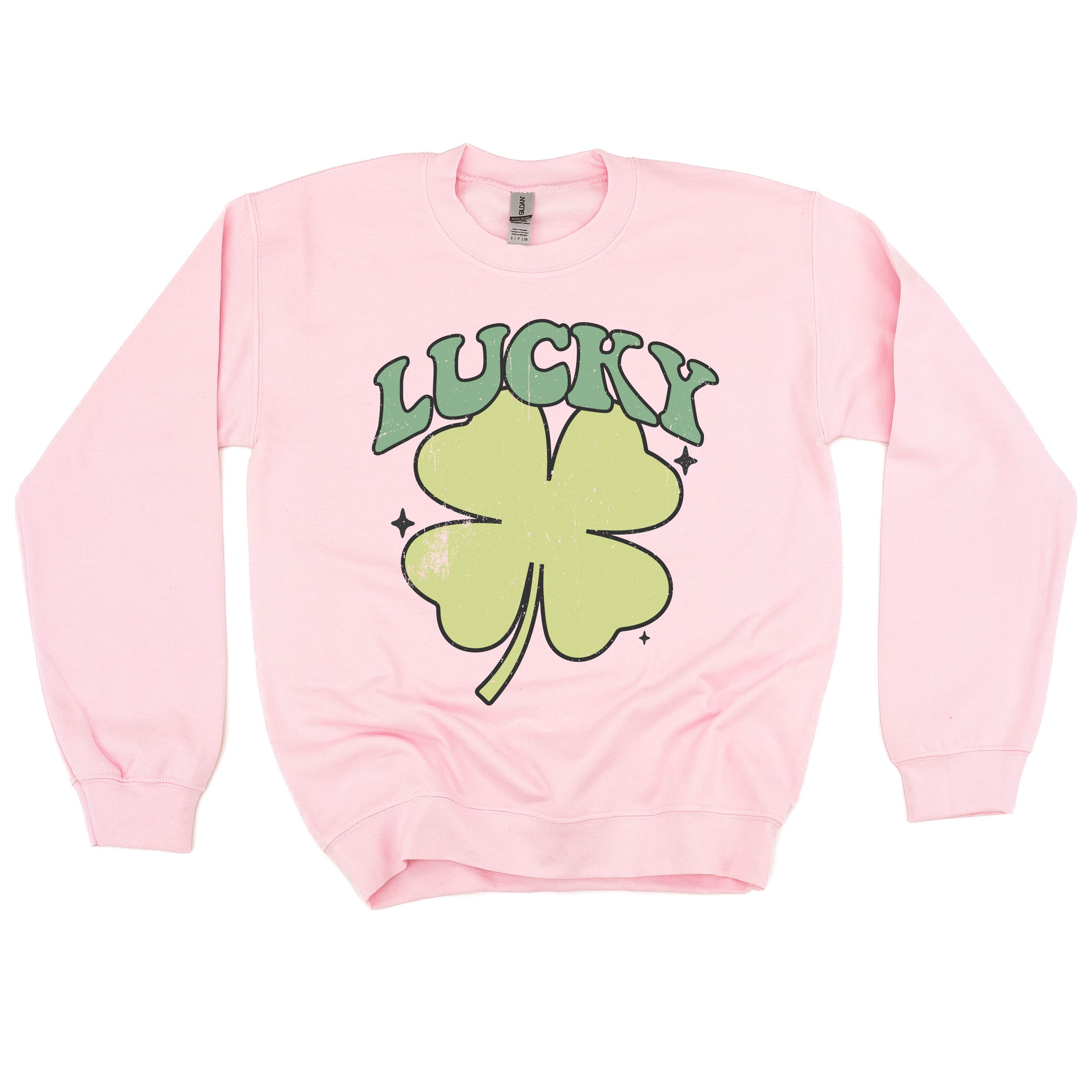 Green Oversized Lucky Shamrock - BASIC Fleece Little Mama Shirt Shop LLC