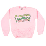 Irish Kisses & Shamrock Wishes - BASIC Fleece Little Mama Shirt Shop LLC