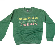Irish Kisses & Shamrock Wishes - BASIC Fleece Little Mama Shirt Shop LLC