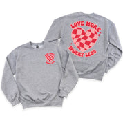Love More Worry Less (pf&b) - BASIC Fleece Little Mama Shirt Shop LLC
