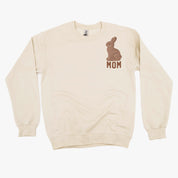 Mom - Chocolate Bunny (pocket) - BASIC Fleece Little Mama Shirt Shop LLC