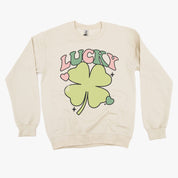 Green Oversized Lucky Shamrock - BASIC Fleece Little Mama Shirt Shop LLC