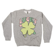 Green Oversized Lucky Shamrock - BASIC Fleece Little Mama Shirt Shop LLC