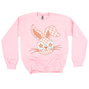 Pink Checkered Bunny - BASIC Fleece Little Mama Shirt Shop LLC