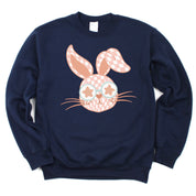 Pink Checkered Bunny - BASIC Fleece Little Mama Shirt Shop LLC