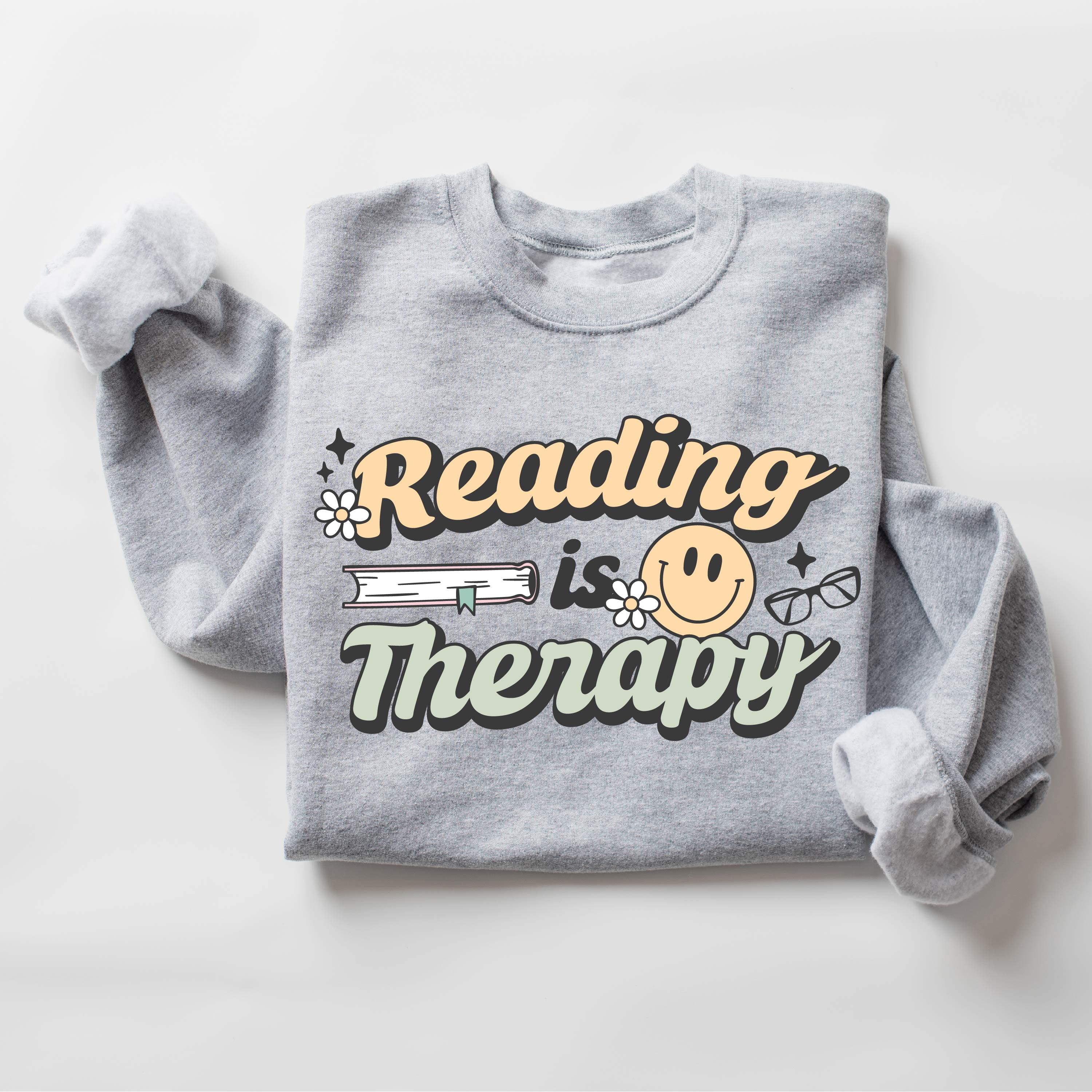 Reading Is Therapy - Basic Fleece Little Mama Shirt Shop LLC