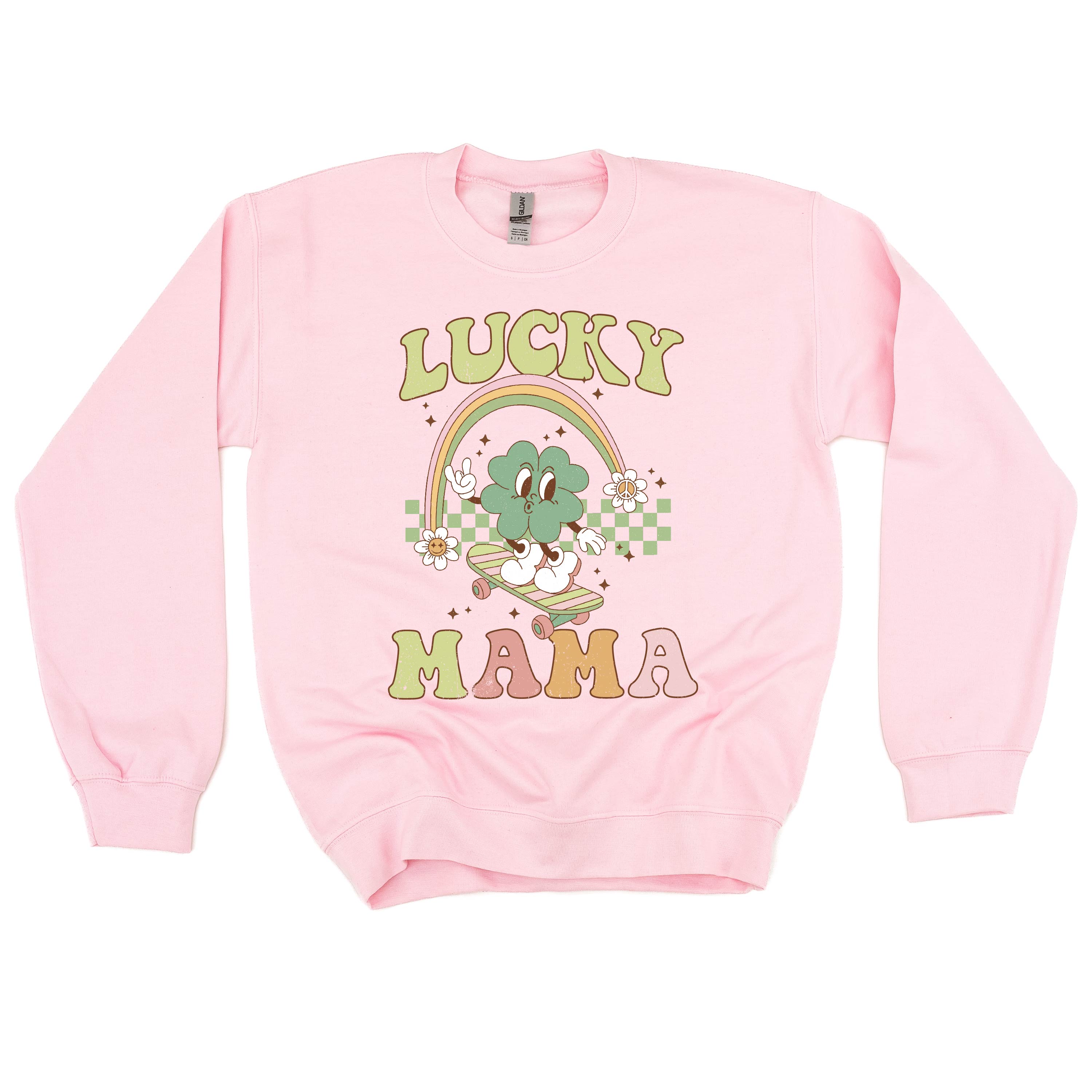 Skateboard - Lucky Mama - BASIC Fleece Little Mama Shirt Shop LLC