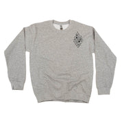 Flower Diamond (Pocket Front) w/ Actually Life is Beautiful and I Have Time (Back) - BASIC FLEECE CREWNECK