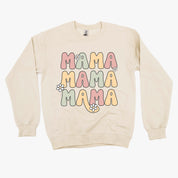 MAMA x3 with Daisies - BASIC Fleece Little Mama Shirt Shop LLC