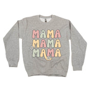 MAMA x3 with Daisies - BASIC Fleece Little Mama Shirt Shop LLC