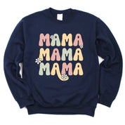 MAMA x3 with Daisies - BASIC Fleece Little Mama Shirt Shop LLC