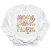 MAMA x3 with Daisies - BASIC Fleece Little Mama Shirt Shop LLC