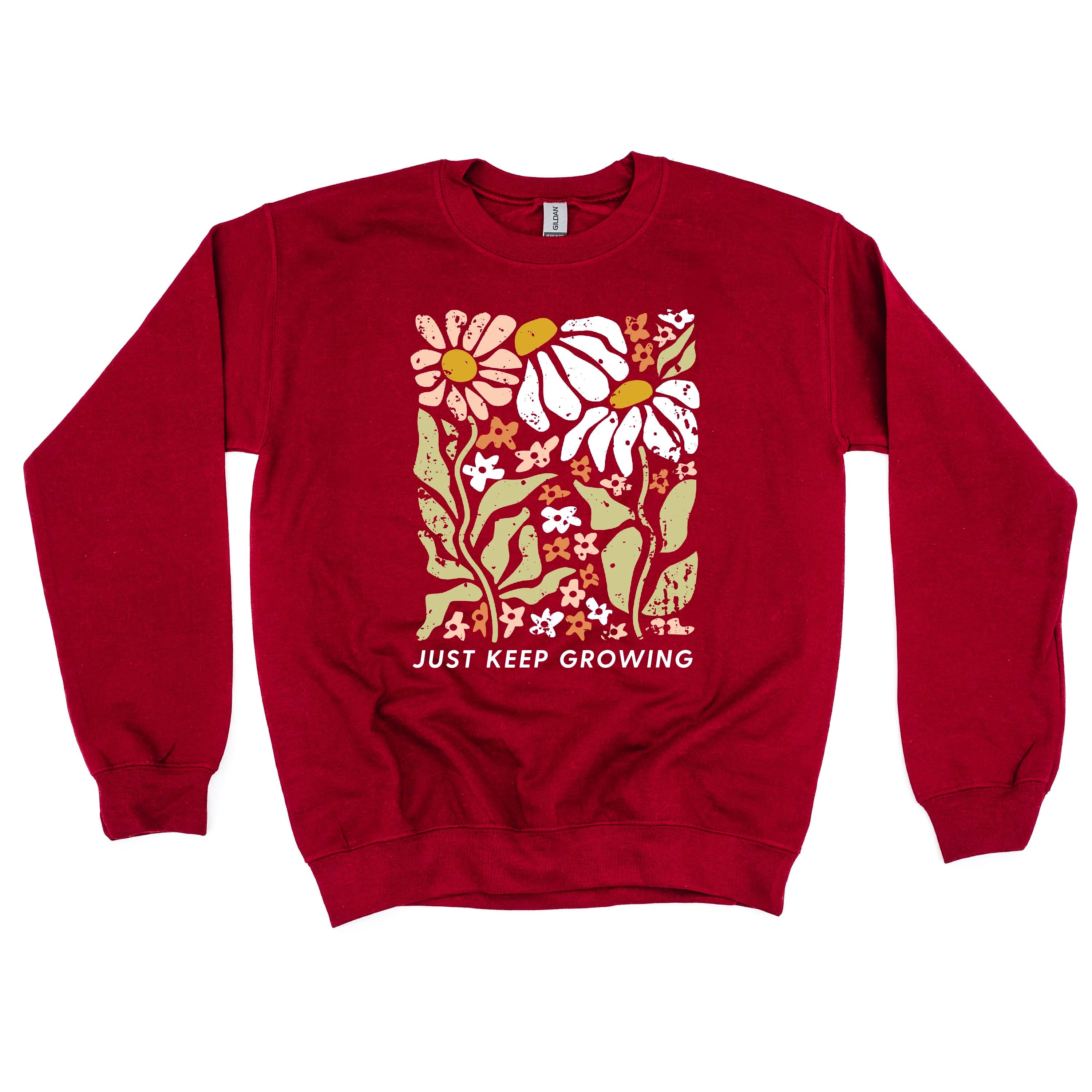 Just Keep Growing - BASIC FLEECE CREWNECK Little Mama Shirt Shop LLC