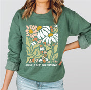 Just Keep Growing - BASIC FLEECE CREWNECK Little Mama Shirt Shop LLC