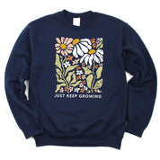 Just Keep Growing - BASIC FLEECE CREWNECK Little Mama Shirt Shop LLC