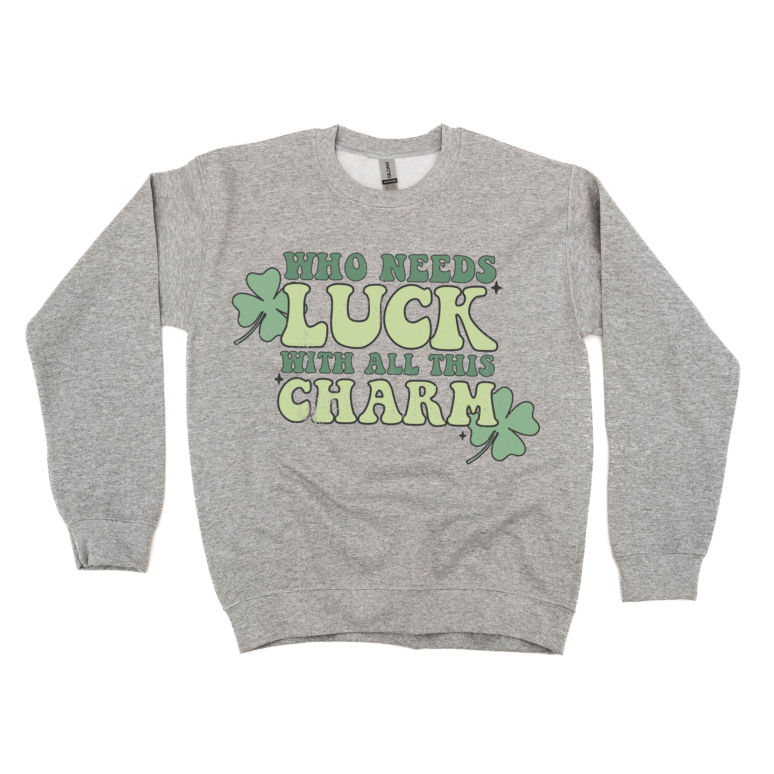 Who Needs Luck With All This Charm - BASIC Fleece Little Mama Shirt Shop LLC