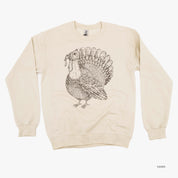 Thanksgiving Turkey Sketch - BASIC Fleece Little Mama Shirt Shop LLC