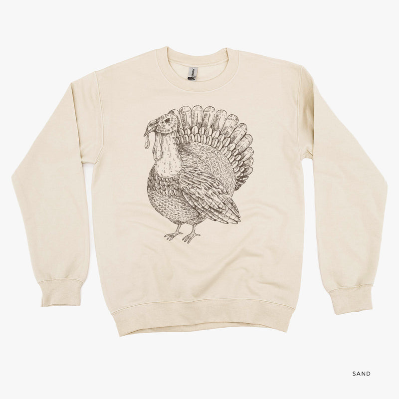 Thanksgiving Turkey Sketch - BASIC Fleece