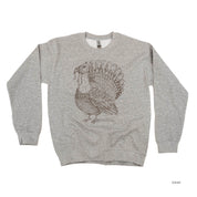 Thanksgiving Turkey Sketch - BASIC Fleece Little Mama Shirt Shop LLC