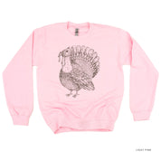 Thanksgiving Turkey Sketch - BASIC Fleece Little Mama Shirt Shop LLC