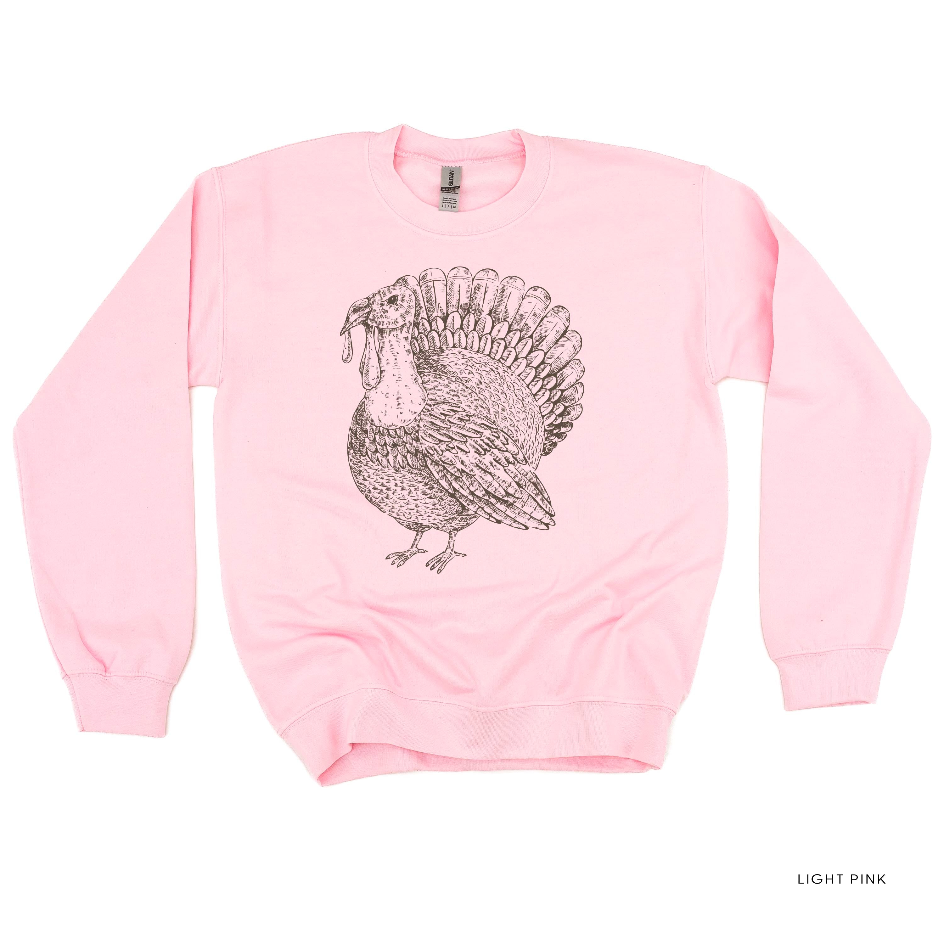 Thanksgiving Turkey Sketch - BASIC Fleece Little Mama Shirt Shop LLC