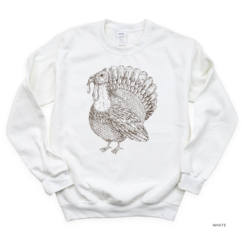 Thanksgiving Turkey Sketch - BASIC Fleece