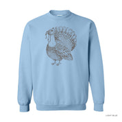 Thanksgiving Turkey Sketch - BASIC Fleece Little Mama Shirt Shop LLC