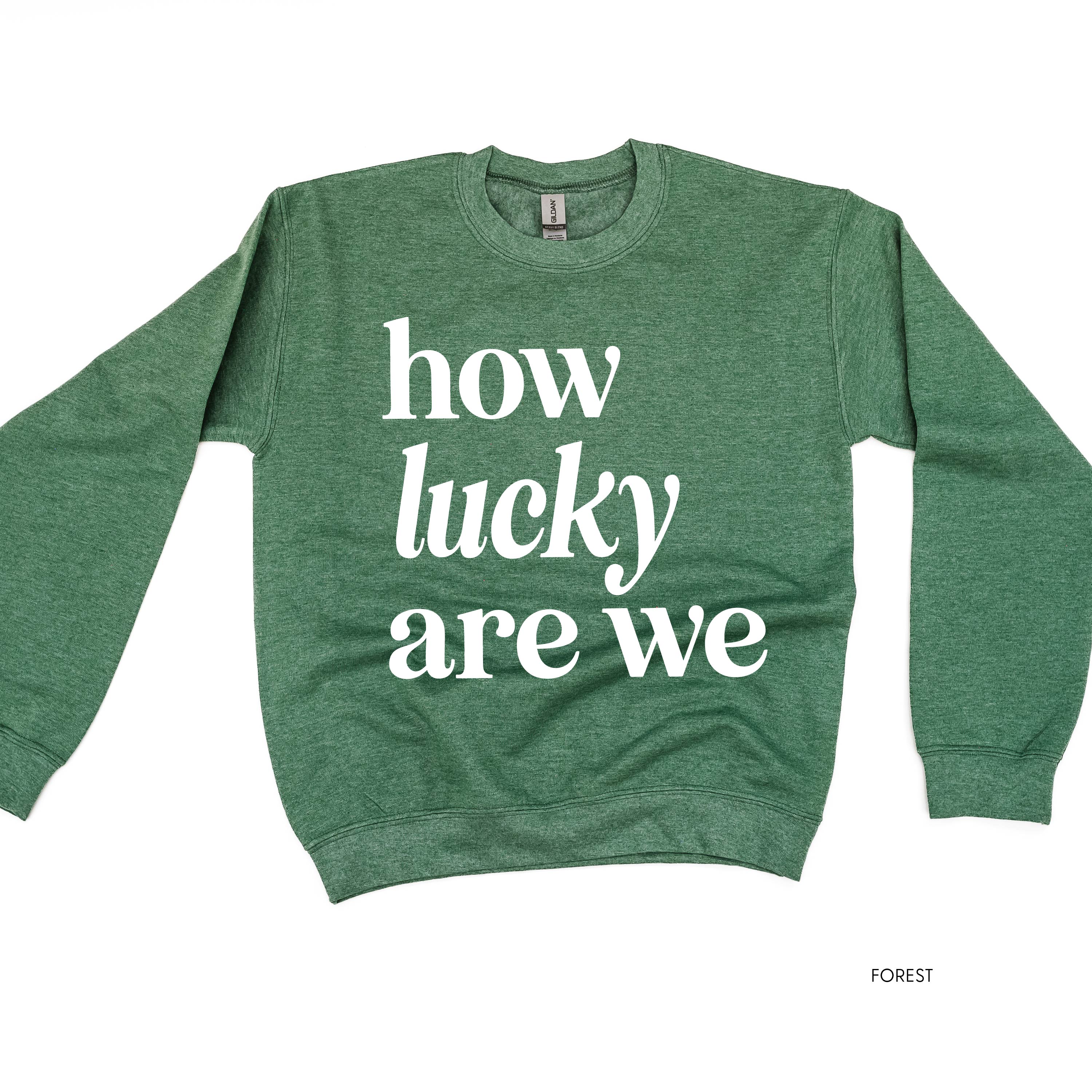 How Lucky Are We - BASIC Fleece Little Mama Shirt Shop LLC