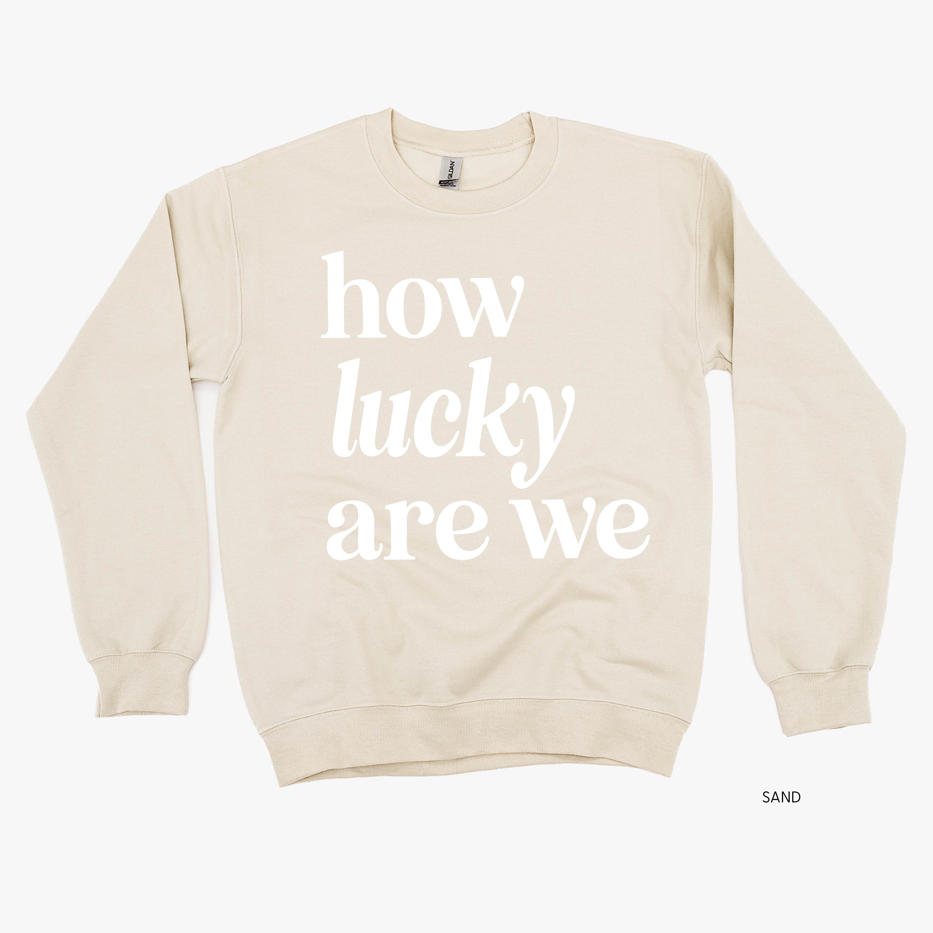 How Lucky Are We - BASIC Fleece Little Mama Shirt Shop LLC