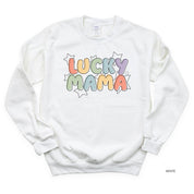 Bubble Letters & Stars Lucky Mama - BASIC Fleece Little Mama Shirt Shop LLC