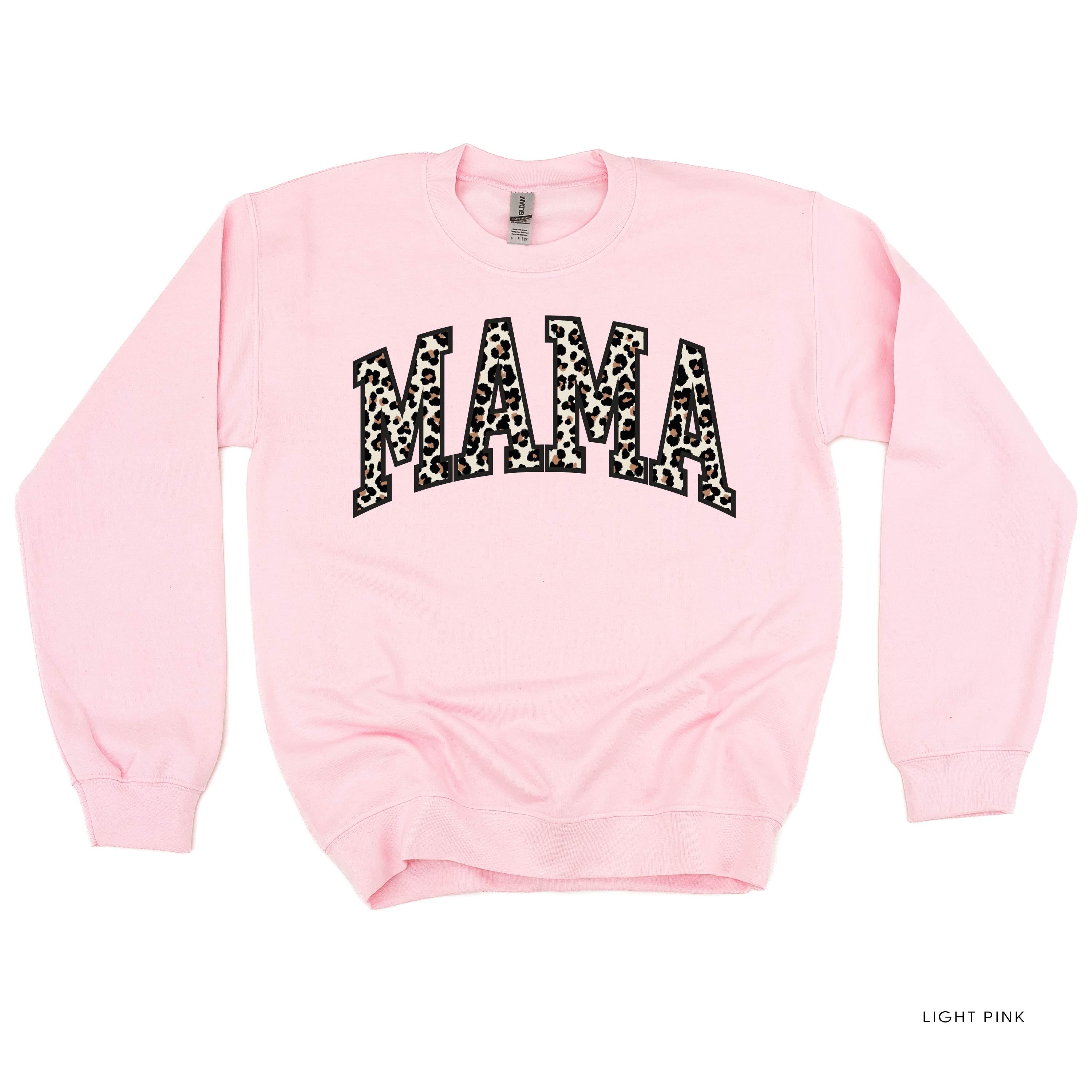 Mama (Varsity Leopard) - BASIC Fleece Little Mama Shirt Shop LLC