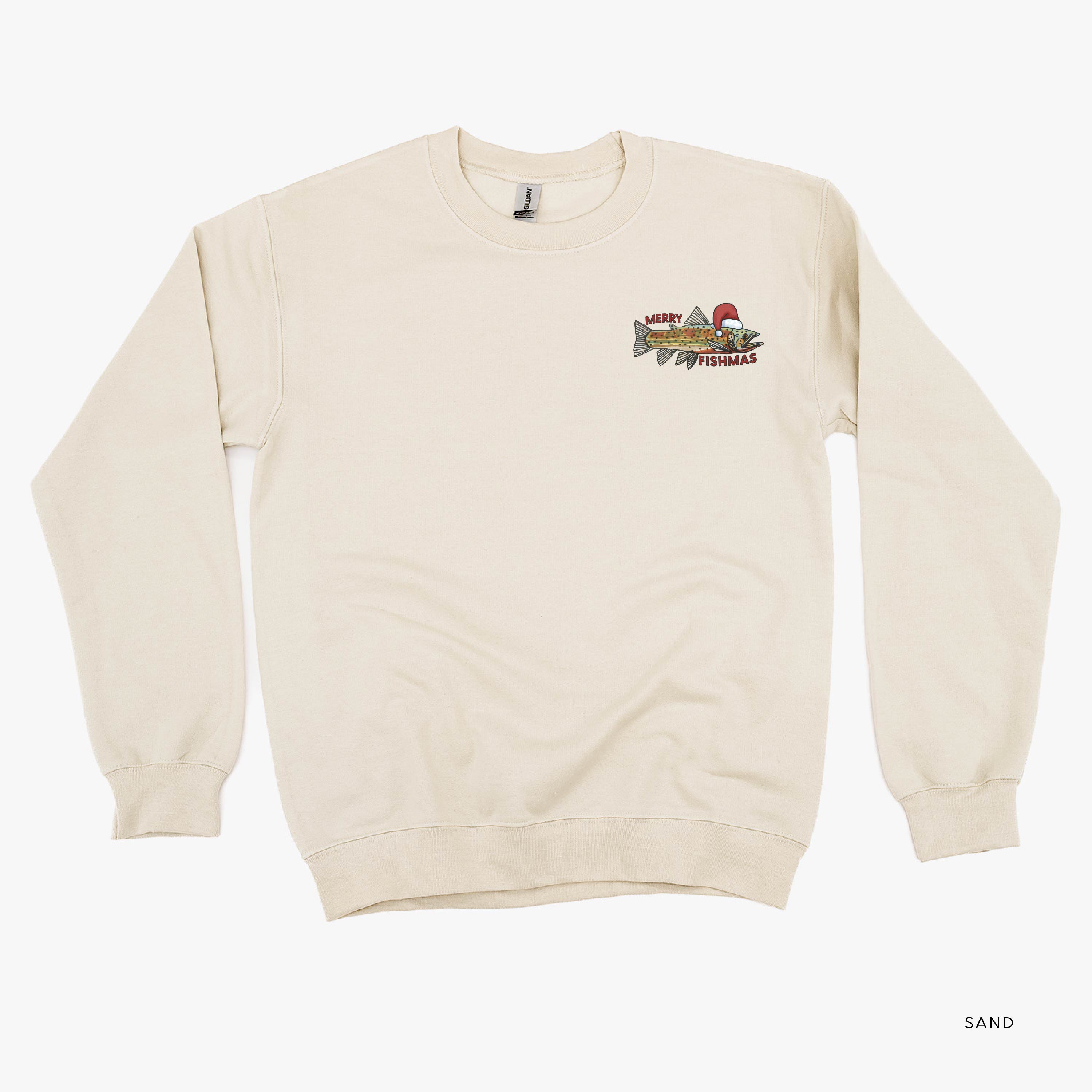 Merry Fishmas (pocket) - BASIC Fleece Little Mama Shirt Shop LLC