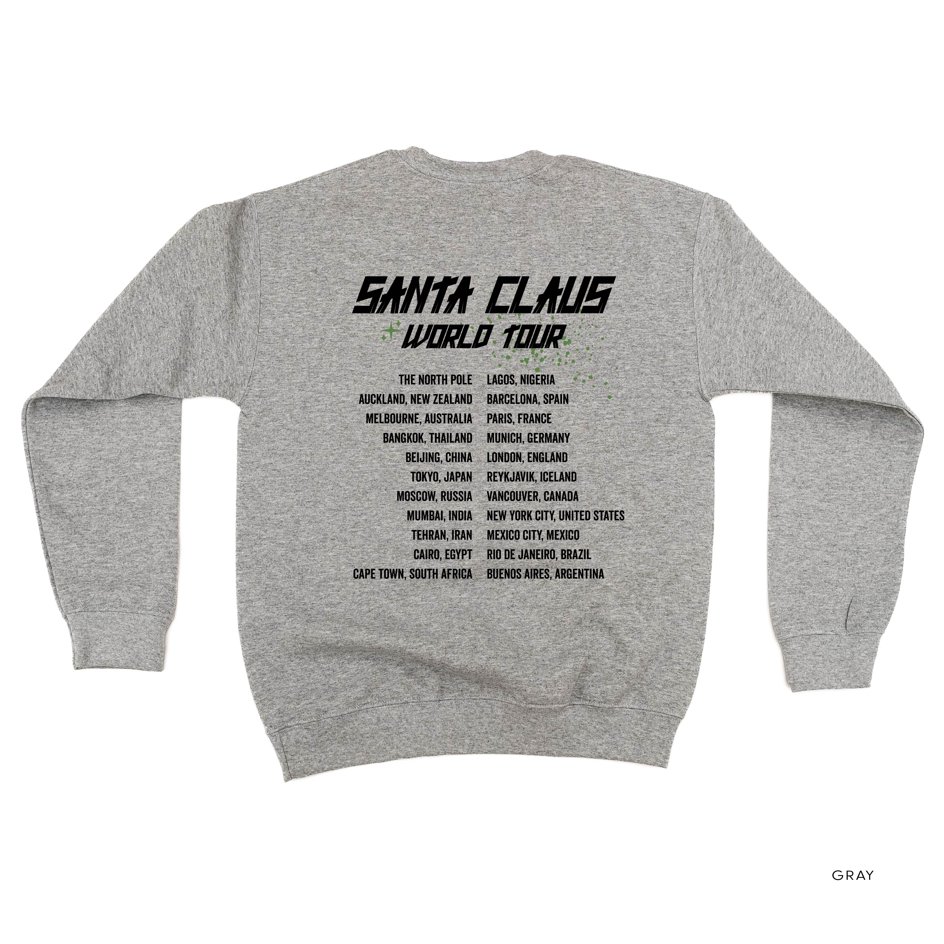 Santa Claus World Tour (f&b) - BASIC Fleece Little Mama Shirt Shop LLC