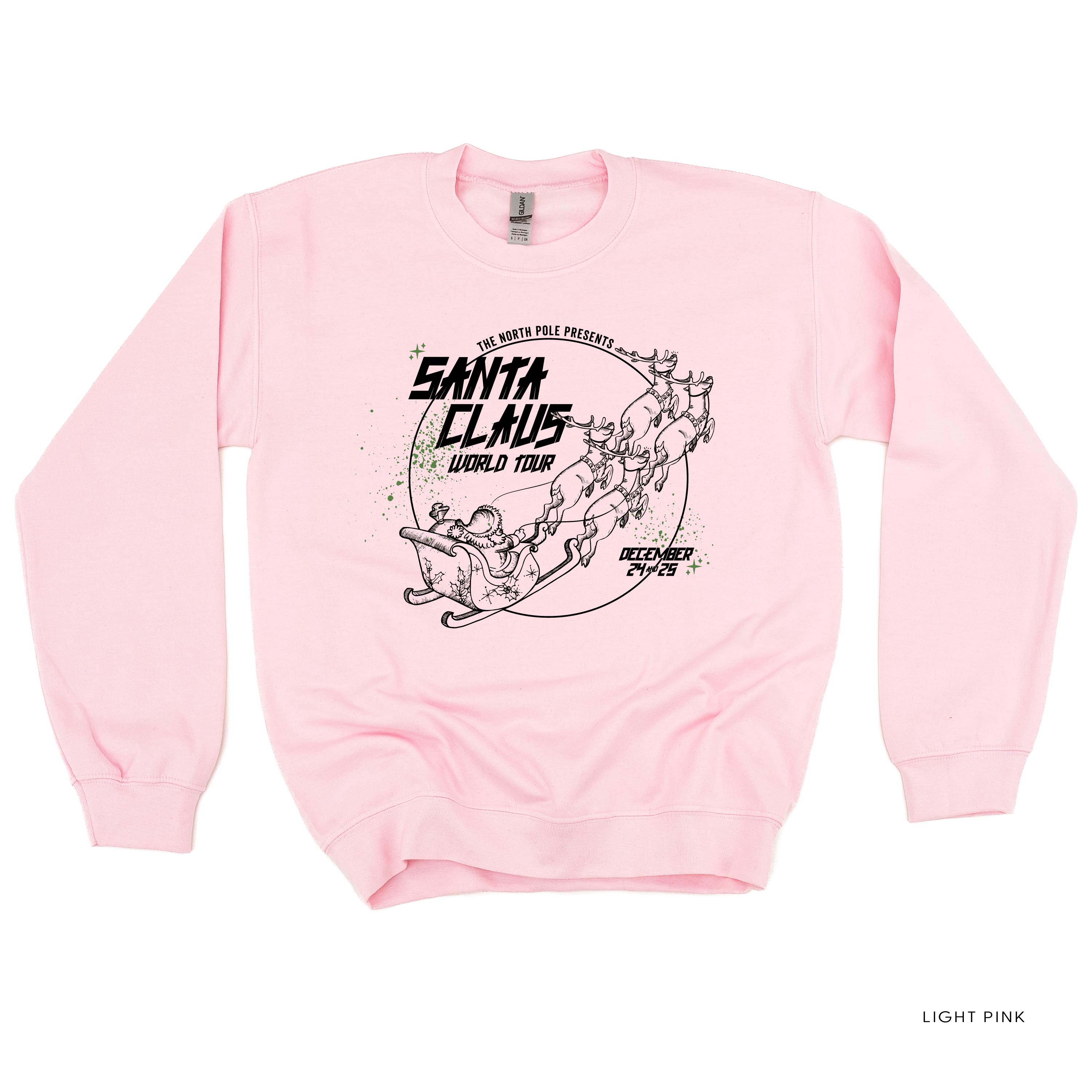 Santa Claus World Tour (f&b) - BASIC Fleece Little Mama Shirt Shop LLC