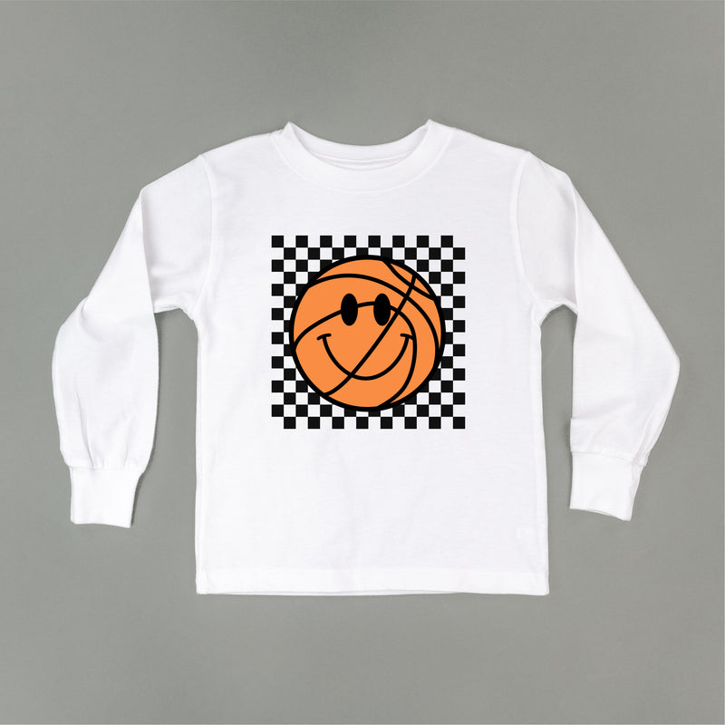 Checkers Smiley - Basketball - Long Sleeve Child Shirt