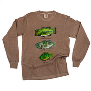 Bass And Bluegill Chart (Hand Drawn) -  LONG SLEEVE Comfort Colors Tee Little Mama Shirt Shop