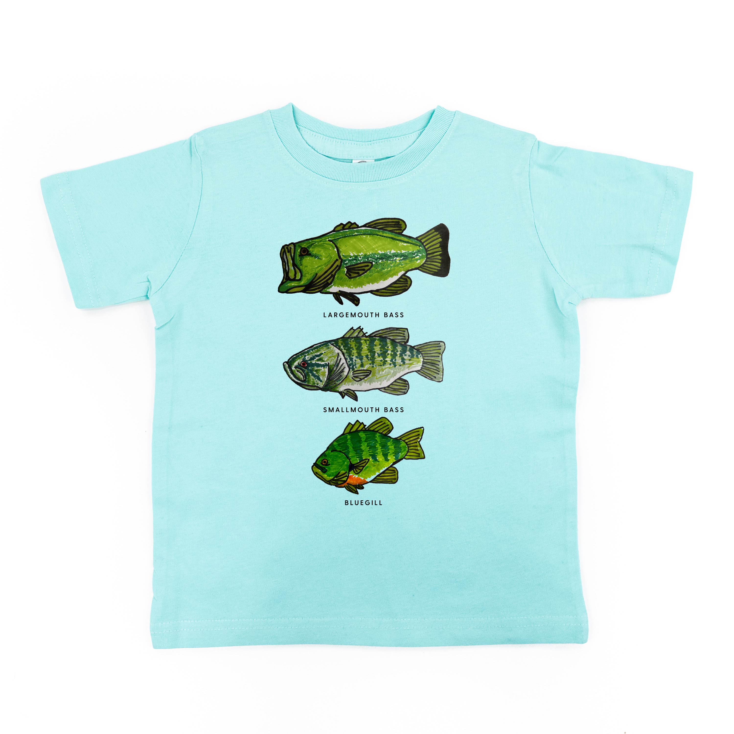 BASS & BLUEGILL CHART (HAND DRAWN) - Child Shirt Little Mama Shirt Shop